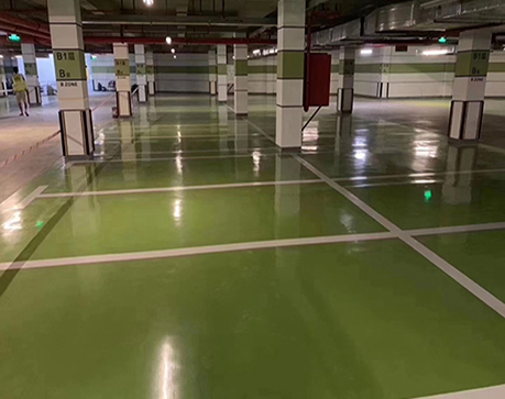 地下停車場-建智水性環(huán)氧砂漿平涂地坪漆工程案例
